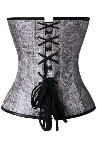 Black Paisely Steam Overbust Corset
