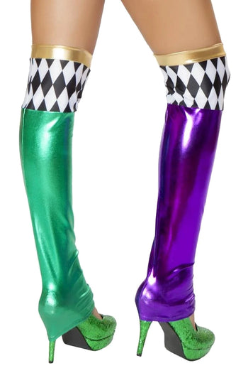Roma Green and Purple Jester Leggings