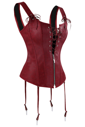 Atomic Red Steam Vest Overbust Corset
