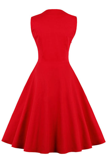 Red Tartan Plaid Cocktail Dress