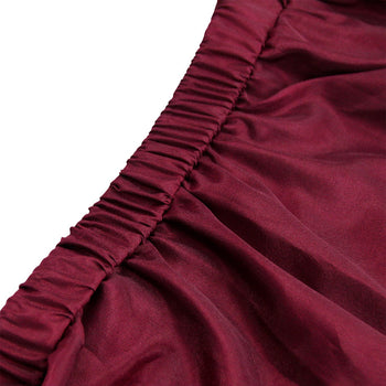 Wine Red Victorian Gothic Ruffle Skirt