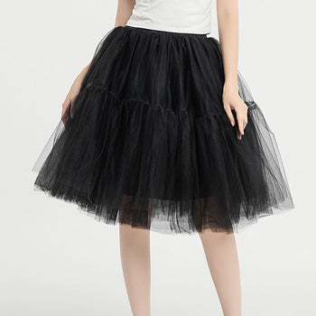 Black Multi-Layer Gauze Skirt