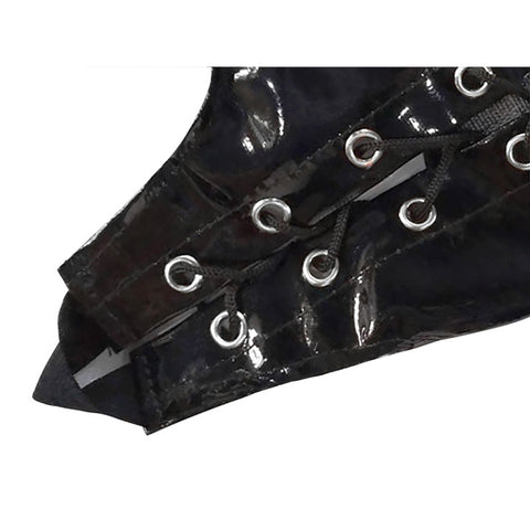 Lace-Up Fingerless Club Gloves