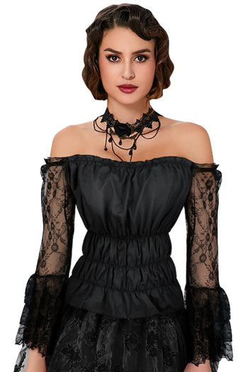 Gothic Laced Ruffled Top