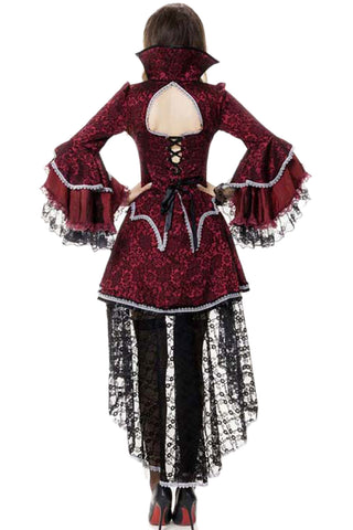 Victorian Red and Black Vampire Costume