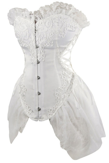 Vintage Inspired White Bustier Corset