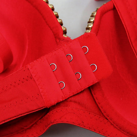 Red and Gold Studded Bra Top