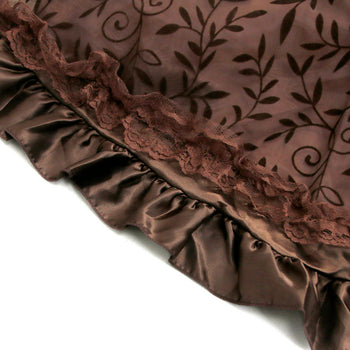 Brown Lace and Satin Branch Skirt