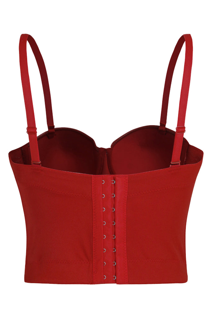 Atomic Red PU Leather Clubwear Crop Top | Atomic Jane Clothing