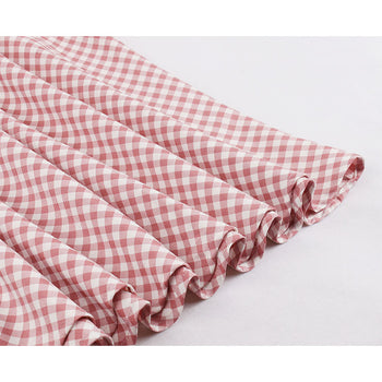 Red and White Checkered Rockabilly Dress