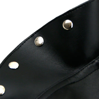 Black Faux Leather One Shoulder Shrug