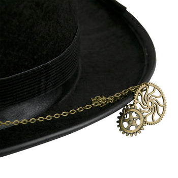 Atomic Steampunk Gear and Goggles Top Hat