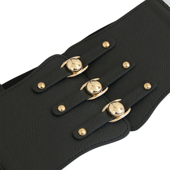 Leather Waistband Corset Belt