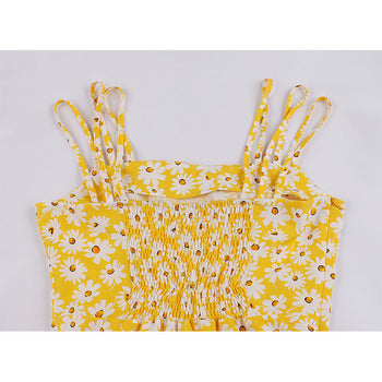 Yellow Daisy Summer Swing Dress