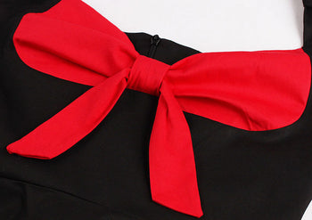 Red and Black Rockabilly Cocktail Dress