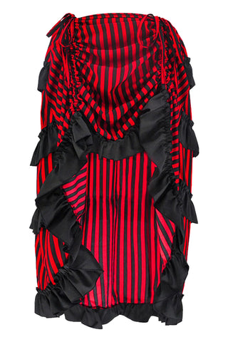Striped Victorian Gothic Ruffle Skirt