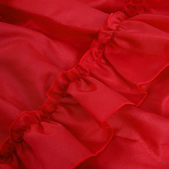 Red Victorian Gothic Ruffle Skirt