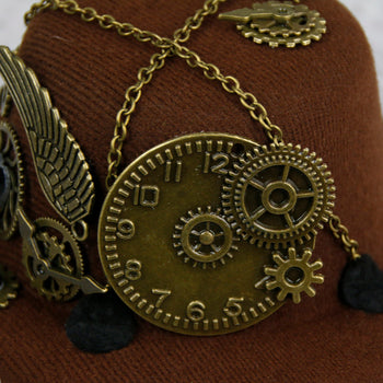 Steam Clock and Gears Bowler Hat