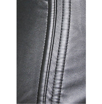 Black Faux Leather Steampunk Vest Corset