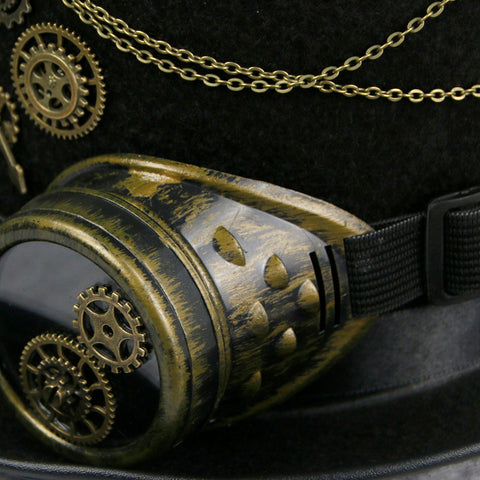 Atomic Goggles and Gears Top Hat