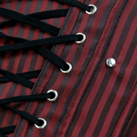 Red and Black Stripe Steam Corset