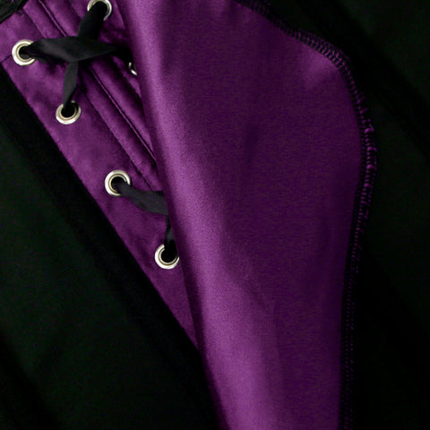 Purple Floral Lace Overbust Corset