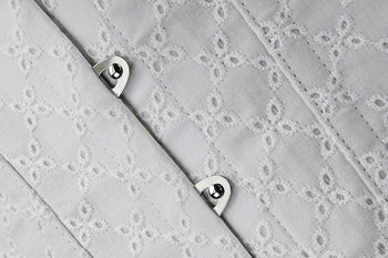 White Charming Crochet Steel Boned Corset