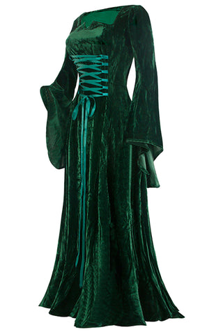 Velvet Teal Medieval Dress