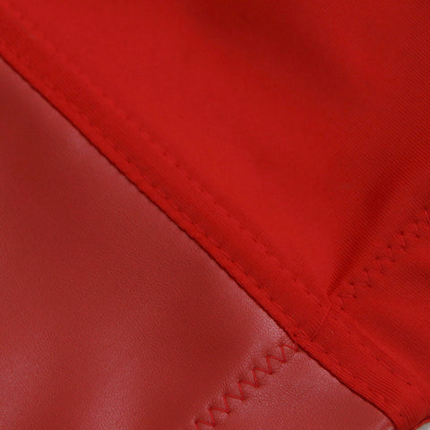 Red PU Leather Clubwear Crop Top