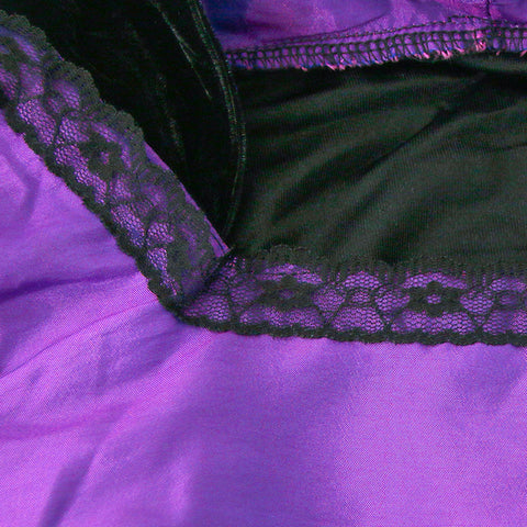 Purple and Black Hooded Robe Costume
