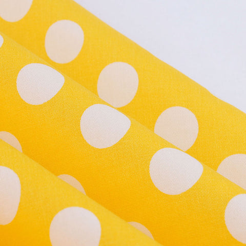 Yellow Polka Dot Summer Swing Dress