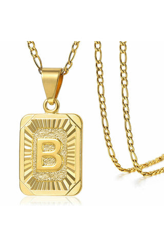 Atomic 18" Gold Filled Custom Letter Pendant Necklace