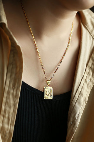 Atomic 18" Gold Filled Initial Letter Pendant Necklace