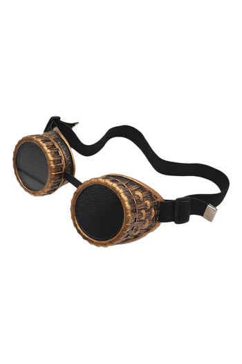 Atomic Ancient Brass Steampunk Dark Lens Thick Goggles