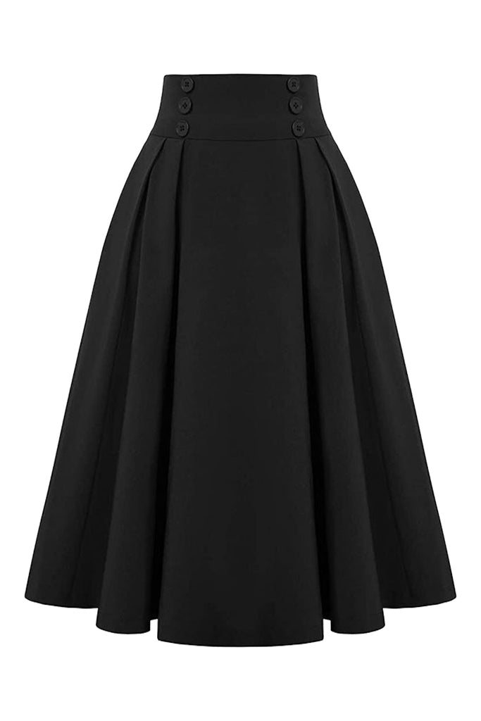 Atomic Black Pleated Maxi Skirt | Atomic Jane Clothing