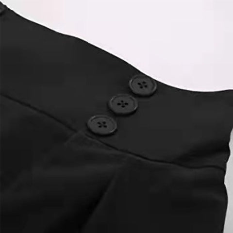 Atomic Black Pleated Maxi Skirt | Gothic Skirt | Retro Skirt