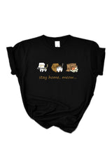 Atomic Black Stay Home, Meow T-Shirt