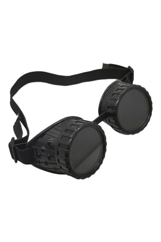 Atomic Black Steampunk Dark Lens Thick Goggles