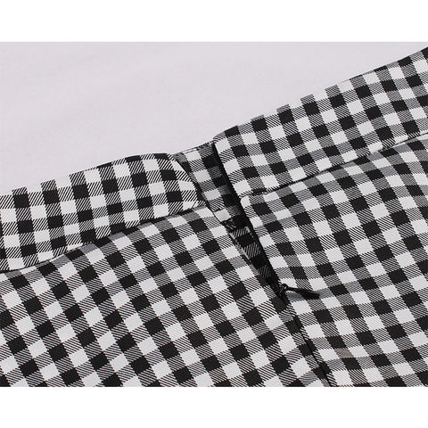 Atomic Black and White Checkered Flared Skirt | Fall Fashion Skirt | Retro Skirt