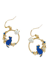 Atomic Blue Starry Cat Earrings