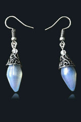 Atomic Boho Inspired Moonstone Sea Opal Earrings