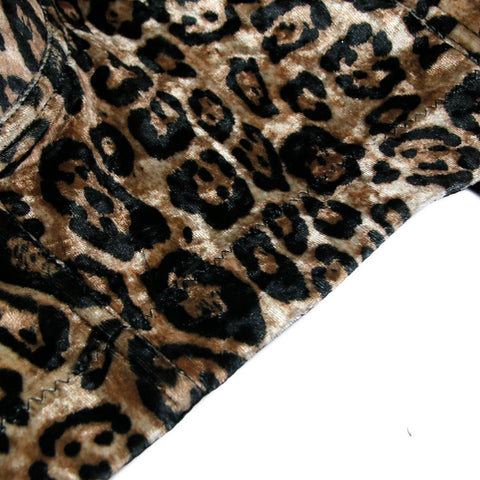 Leopard Pattern Push Up Bustier Crop Top Clubwear Party Corset Bra Top