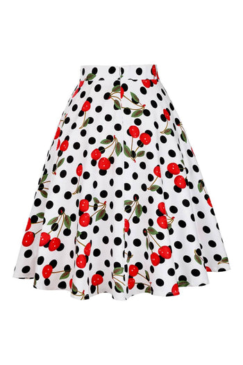 Atomic Cherry Polka Dot Rockabilly Skirt