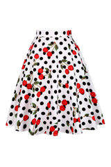Atomic Cherry Polka Dot Rockabilly Skirt