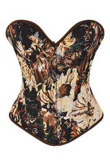 Atomic Floral Patterned Overbust Corset