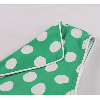 Atomic Green 1950s Buttoned Polka Dot Dress