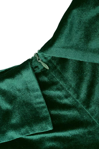Atomic Green Velvet Elegance Vintage Dress