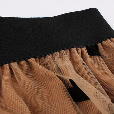 Atomic Khaki Heart Double Layered Skirt