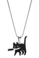 Atomic Killer Cat Chain Necklace
