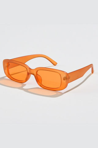 Wear the Atomic Orange Vintage Retro Rectangle Small Sunglasses for a spectacular look. This pair of sunglasses features a small rectangle frame design, gradient lens, and it's light on the nose.